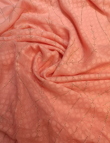Pastel Pink Saree with Stone Work Border included blouse piece